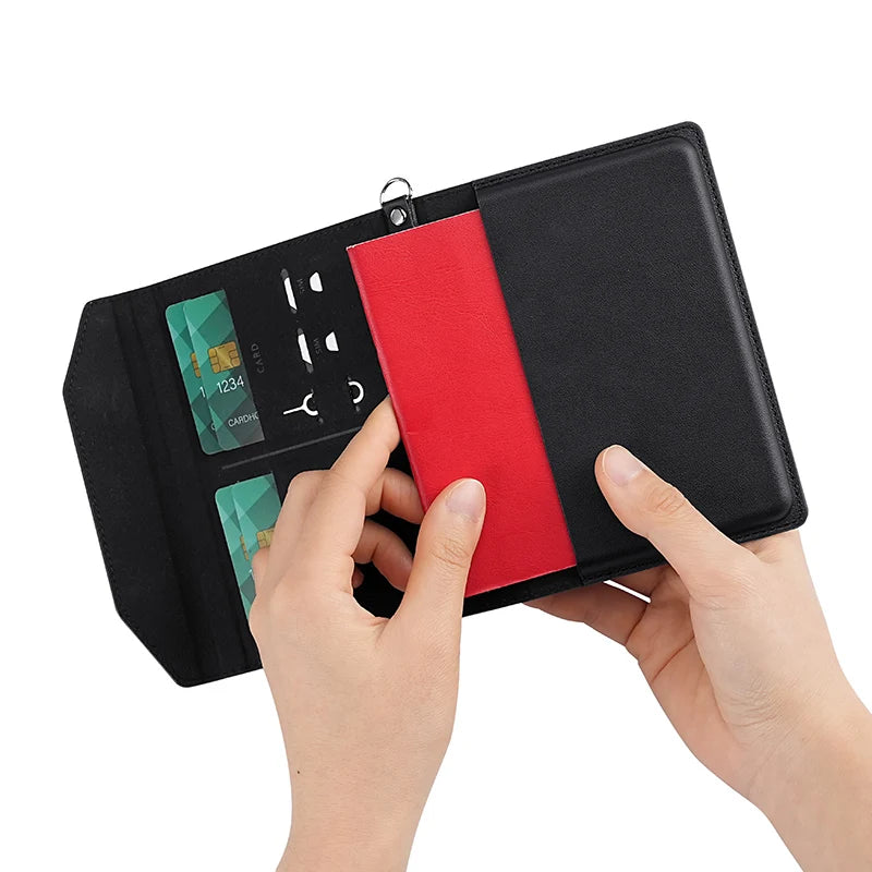 Porte-Passeport de Luxe Multifonction-Matière synthétique